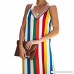 Fishnet Dresses Womens Round Neck Short Sleeves Colorful Rainbow Stripe Side Split Fishnet Cover up Rainbow2 B07N8ZGJV5